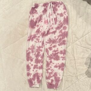 Garage Kids Tie-Dye Sweatpants - Pink and White